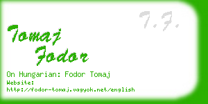 tomaj fodor business card